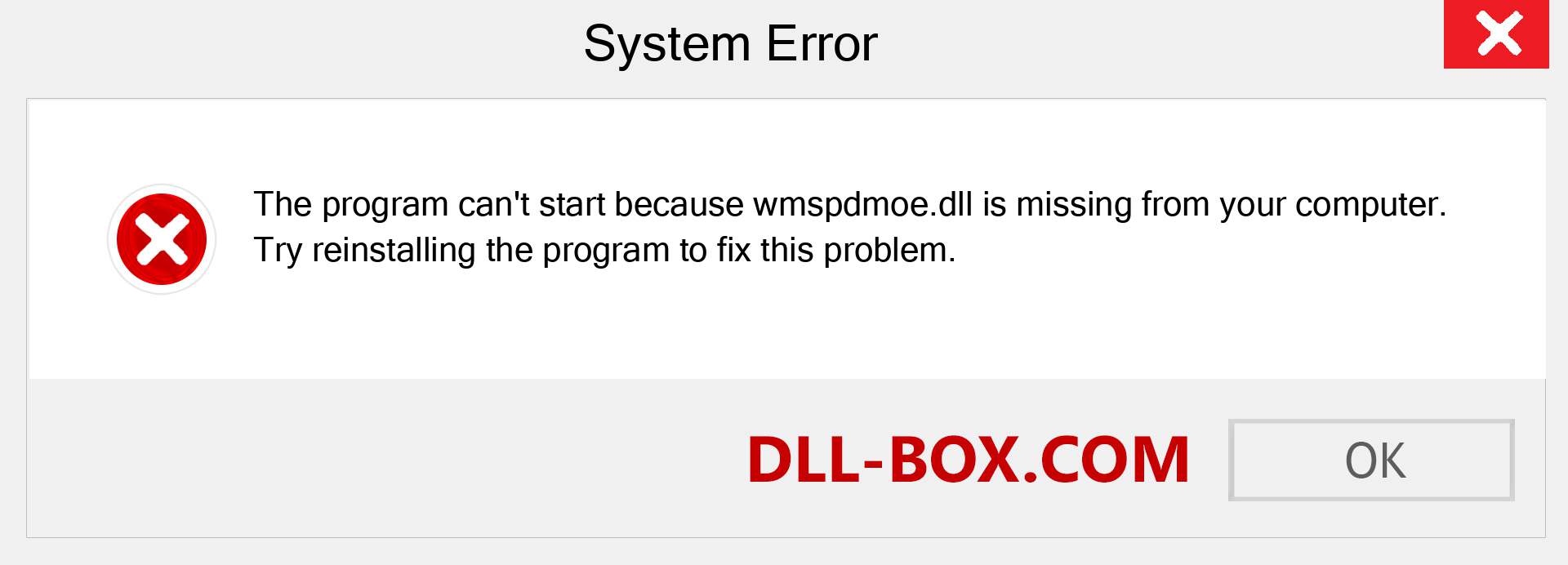  wmspdmoe.dll file is missing?. Download for Windows 7, 8, 10 - Fix  wmspdmoe dll Missing Error on Windows, photos, images